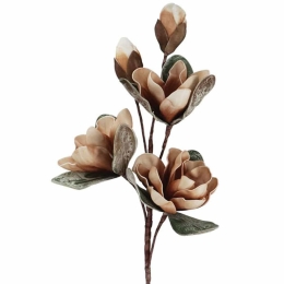 Τεχνητό Λουλούδι Μανόλια 00-00-6077-3 86cm Brown Marhome Foam