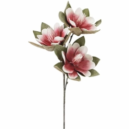 Τεχνητό Λουλούδι Μανόλια 00-00-6124-2 35x85cm Coral-White Marhome Foam