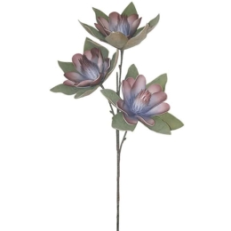 Τεχνητό Λουλούδι Μανόλια 00-00-6124-5 35x85cm Blue-Brown Marhome Foam