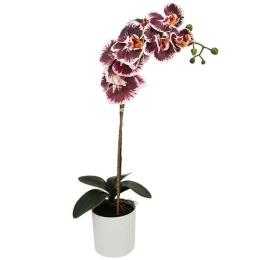 Τεχνητό Φυτό Σε Κασπώ Ορχιδέα 04-00-21029-4 47cm Purple Marhome Πλαστικό