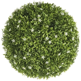 Τεχνητό Φυτό Θάμνος Πυξάρι 00-00-19248-5 Φ48cm White-Green Marhome Συνθετικό Υλικό