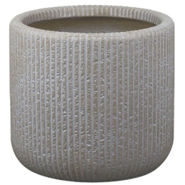 Κασπώ Πήλινο Γραμμωτό 06-00-23215-M Φ34x32cm Beige-Ecru Marhome Πηλός