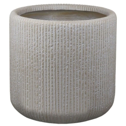 Κασπώ Πήλινο Γραμμωτό 06-00-23215-L Φ42x40cm Beige-Ecru Marhome Πηλός