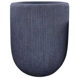 Κασπώ Πήλινο Γραμμωτό 06-00-23218-L Φ44x54cm Dark Grey Marhome Πηλός