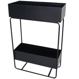 Κασπώ Σε Βάση 19-00-20107 60x25x90cm Black Marhome Μέταλλο