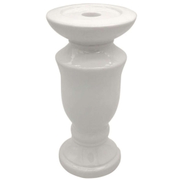 Κηροπήγιο 15-00-23743 13,5x28,2cm White Marhome Κεραμικό