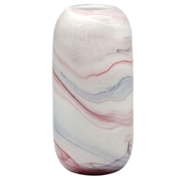 Βάζο Φυσητό Marble Effect 15-00-23928 17x12,5x32,5cm Multi Marhome Γυαλί