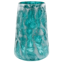 Βάζο Φυσητό Θάλασσα 15-00-23931 Φ20x32cm Turquoise Marhome Γυαλί