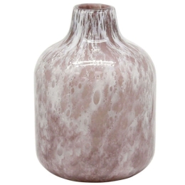 Βάζο Φυσητό Φυσαλίδες 15-00-23918 Φ17x23,5cm Somon-White Marhome Γυαλί
