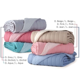 Κουβερλί Bicolor-19 Aqua Nef-Nef Queen Size 220x240cm Microfiber