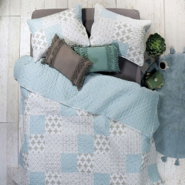 Κουβερλί Windflower Light Blue Nef-Nef Υπέρδιπλο 220x240cm Microfiber
