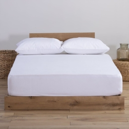Σεντόνι Μακό Με Λάστιχο Jersey White Nef Nef Διπλό 140x230cm 100% Βαμβάκι