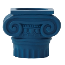 Κηροπήγιο Atlas S351150KL 9,5x12x9cm Atlas Blue Sophia Κεραμικό