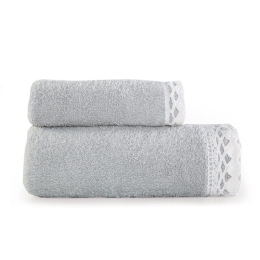 Πετσέτα Crochet Σετ 2τμχ 1122-Grey Nef-Nef Σετ Πετσέτες 50x90cm 100% Βαμβάκι