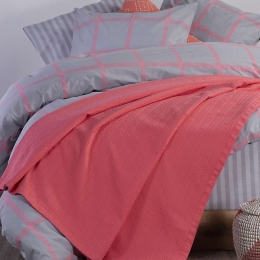 Κουβέρτα Πικέ Cool 1155-Coral Nef-Nef Μονό 160x240cm 100% Βαμβάκι