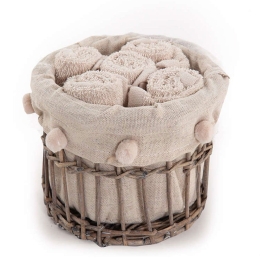 Λαβέτες Please Σε Καλαθάκι Σετ 5τμχ 1123-Beige Nef-Nef Σετ Πετσέτες 30x30cm 100% Βαμβάκι