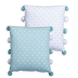 Μαξιλάρι Διακοσμητικό (Με Γέμιση) Deco Time Aqua Nef-Nef 35Χ35 Βαμβάκι-Πολυέστερ