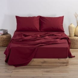 Σεντόνι Basic Με Λάστιχο Red Nef-Nef Υπέρδιπλο 160x230cm 100% Βαμβάκι