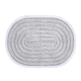 Ταπέτο Μπάνιου Please 1122-Grey Nef-Nef 55X85 55x85cm 100% Βαμβάκι