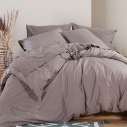 Παπλωματοθήκη Basic-22 Mocca Nef-Nef Υπέρδιπλo 230x240cm 100% Βαμβάκι