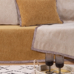 Ριχτάρι New Tanger Mustard-Ecru Nef-Nef Διθέσιο 180x250cm Ακρυλικό-Πολυέστερ