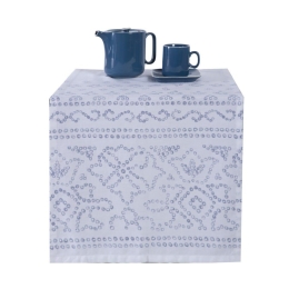 Runner Mysterious White-Blue Nef-Nef 45X150 Βαμβάκι-Πολυέστερ
