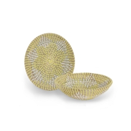 Διακοσμητικό Πιάτο Τοίχου Seagrass Bangor D.28X6 Yellow Nef-Nef Seagrass