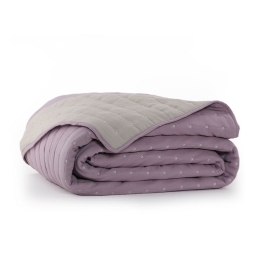 Κουβερλί Bicolor-22 Lila-Beige Nef-Nef Μονό 160x220cm Microfiber-Polyester
