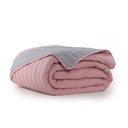 Κουβερλί Bicolor-22 Pink-Grey Nef-Nef Μονό 160x220cm Microfiber-Polyester