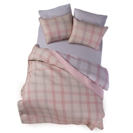 Κουβερλί Bradford Pink Nef-Nef Υπέρδιπλo 240x220cm Microfiber-Polyester