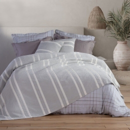 Κουβέρτα Roderick Grey Nef-Nef Υπέρδιπλo 230x250cm 100% Βαμβάκι