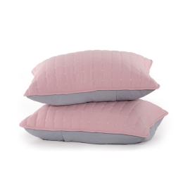 Μαξιλαροθήκες Bicolor-22 (Σετ 2τμχ) Pink-Grey Nef-Nef 52X72 Microfiber-Polyester