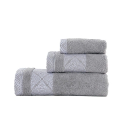 Πετσέτα Leticia Grey Nef-Nef Σώματος 70x140cm 100% Βαμβάκι