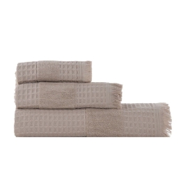 Πετσέτα Touch Πικέ Beige Nef-Nef Προσώπου 50x90cm 100% Βαμβάκι