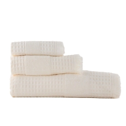 Πετσέτα Touch Πικέ Off White Nef-Nef Προσώπου 50x90cm 100% Βαμβάκι