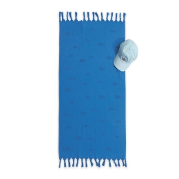 Πετσέτα Θαλάσσης Παιδική  Ocean Fish Blue Nef-Nef Θαλάσσης 100% Βαμβάκι