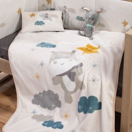 Κουβέρτα Βρεφική Sky Serenity Ecru Nef-Nef Αγκαλιάς 75x110cm Πολυέστερ