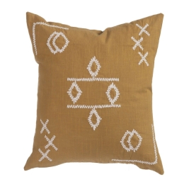 Μαξιλάρι Διακοσμητικό (Με Γέμιση) Laoura Mustard Nef-Nef 45X45 Βαμβάκι-Πολυέστερ