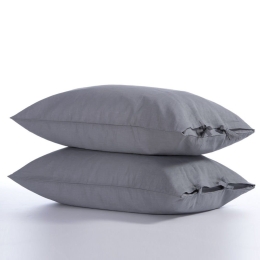 Μαξιλαροθήκες Cotton-Linen (Σετ 2τμχ) Grey Nef-Nef 52X72 Βαμβάκι-Λινό
