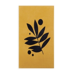 Ποτηρόπανο Nostalgia Βελουτέ Mustard Nef-Nef 40x60cm 100% Βαμβάκι