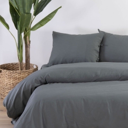 Σεντόνι Cotton-Linen Green Nef-Nef Υπέρδιπλo Βαμβάκι-Λινό