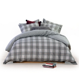 Σεντόνια Wildville (Σετ 4τμχ) Grey Nef-Nef Υπέρδιπλο 240x260cm 100% Βαμβακερή Φανέλα