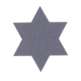 Σουβέρ Χριστουγεννιάτικο Star (Σετ 6τμχ) 11x11 Grey Nef-Nef Πολυέστερ