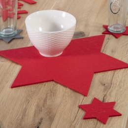 Σουπλά Χριστουγεννιάτικο Star (Σετ 2τμχ) Red Nef-Nef 40x40cm