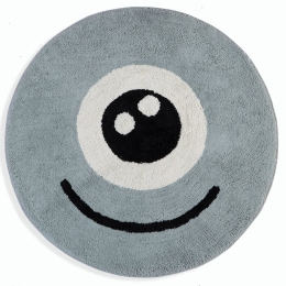 Χαλάκι Παιδικό Monstermania Grey Nef-Nef 100X100cm Round Βαμβάκι