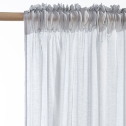 Κουρτίνα Dione Light Grey Nef-Nef 140X270cm Βαμβάκι-Πολυέστερ