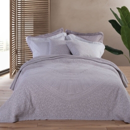 Κουβέρτα Valencia Grey Nef-Nef Υπέρδιπλο 230x250cm 100% Βαμβάκι