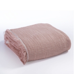 Κουβέρτα Apollo Salmon Nef-Nef Υπέρδιπλo 230x240cm 100% Βαμβάκι
