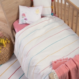 Κουβέρτα Βρεφική Life Line Coral-Yellow Nef-Nef Αγκαλιάς 80x110cm 100% Βαμβάκι