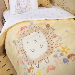 Κουβερλί Βρεφικό Cute Hedgehog Yellow Nef-Nef 110x140cm Βαμβάκι-Πολυέστερ